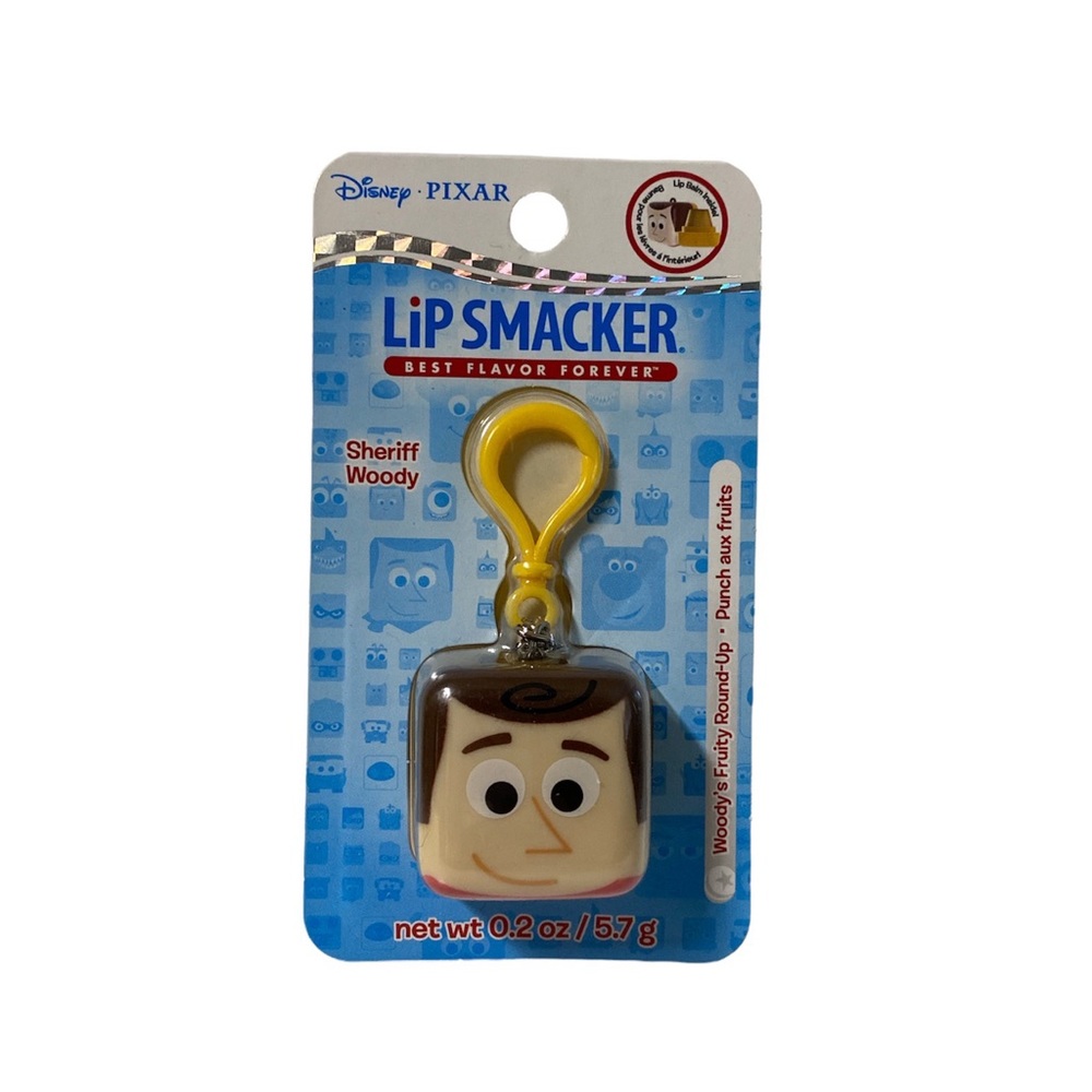 Lip Smacker Sheriff Woody Lip Balm Cube Toy Story Disney Pixar Keychain Bag Clip